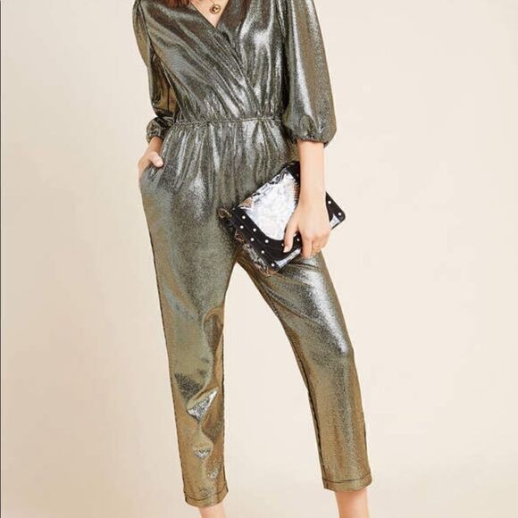 Anthropologie Dolan Glimmer Jumpsuit  - Picture 2 of 7